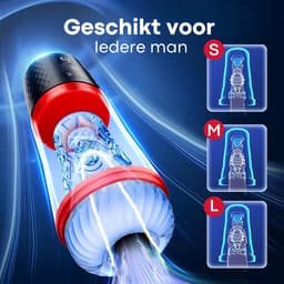 Sensa Automatische Masturbator voor Mannen – Sex Toy Elektrisch - Pocket Pussy - met 9 Zuig- en Vibratie standen - Met Visueel Venster — thumbnail 5