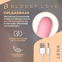 Bloosy Love® Lena Small Rabbit Vibrator met Clitoris Stimulator - Mini Vibrator - Sex Toys voor Koppels - Vibrators voor Vrouwen - Sex Toys voor Vrouwen - Vibrators - Sekspeeltjes - Toys - Clitoris stimulator - Oplaadbare Vibrator - Bullet vibrator — thumbnail 5