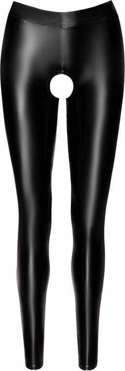 Taboo Wetlook Leggings with open Crotch & Bum - Maat S | BDSM | Noir Handmade — thumbnail 4
