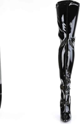 EU 39 = US 9 | SEDUCE-3063 | 5 Open Back D-Ring Stretch Thigh BT — thumbnail 2