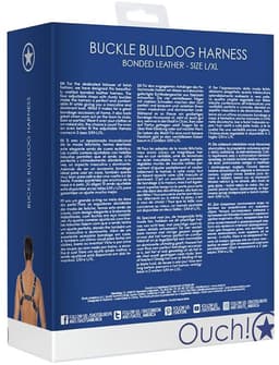 Shots - Ouch! Leren Bulldog Harnas met Gespen - L/XL blue L/XL — thumbnail 3