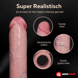 Quick Relief Satisfaction Sleeve™ (Large) - Penis Sleeve - Penis Enlarger - Cockring - Realistische Penissleeve - Dikkere Penis — thumbnail 5
