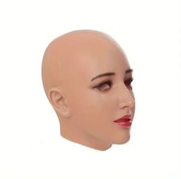 Realistisch Silicone Masker voor Mannen – Volledig Vrouwengezicht met Make-up – Cosplay & Travestie — thumbnail 1