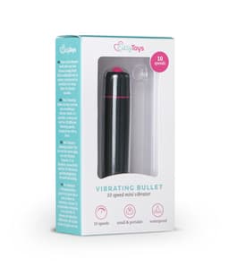 EasyToys - Mini Bullet Vibrator met 10 Standen - Bulletvibrator - Vibrators voor Vrouwen - Vibrators - Zwart — thumbnail 4