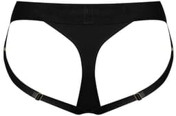 Strap-On-Me - Heroine - Comfortabel Strap-on Voorbinddildo Harnas Van Microfiber - Zwart L — thumbnail 3