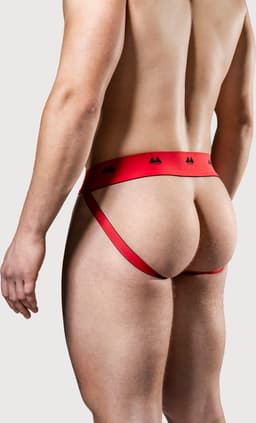 MM Sports The Original Jockstrap 2 inch Reversible Black/Red - MAAT L - Heren Ondergoed - Jockstrap voor Man - Mannen Jock — thumbnail 4