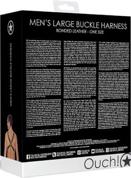 Men's Large Buckle Harness - One Size - Zwart — thumbnail 4