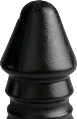 All Black Zwarte grote dildo met geribbelde schacht — thumbnail 4