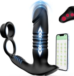 IntiMate® PleasurePulse Prostaat Massager Mannen met Dubbele Cockring - 7 Vibratie- en Stootstanden - Vibrerende Buttplug Met Afstandsbediening en App - Prostaat Stimulator - Luxe Anale Dildo met Penisringen - Alles-in-1 Sex Toys voor Mannen — thumbnail 2
