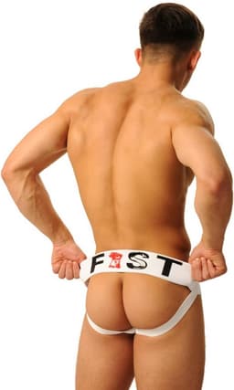 Fist Logo Jockstrap wit maat small — thumbnail 2