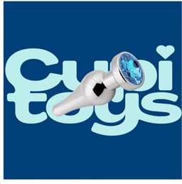 Cupitoys® Metalen buttplug - Zilver - Diamant blauw - Taps - Small - Sex toys voor vrouwen - Sex toys voor mannen - Buttplugs — thumbnail 2
