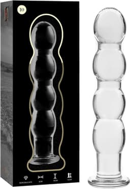 NEBULA SERIES BY IBIZA - MODEL 10 DILDO BOROSILICATE GLASS 16.5 X 3.5 CM CLEAR | ANALE PLUG | BUTTPLUG | GLAS ANALE PLUG | SEX TOYS VOOR VROUWEN | SEX TOYS VOOR MANNEN | SEX TOYS VOOR KOPPELS — thumbnail 1