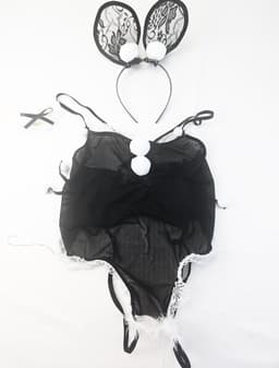 BamBella ® Sexy erotische Cosplay Rollenspel kleding outfit dames konijn Zwart — thumbnail 5