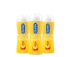 Durex Massage Olie en Glijmiddel 2-in-1 - Sensual met Ylang Ylang - 200ml x3