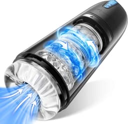 DOWO® - Masturbator voor Man - 7 Zuig & 7 Vibratiestanden - - Ultra Realistisch - Masturbator - Sex Toys voor Mannen - Masturbators - Blowjob Masturbator - Pocket Pussy - Elektrisch - Oplaadbaar – Zwart — thumbnail 1