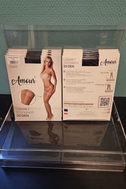 Netkousen - Hold up Kousen - 20 Denier - Zwart - Maat: S/M - Model: Cabaret - Merk: Amour — thumbnail 4