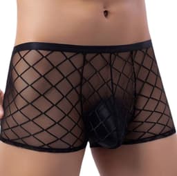 LekkerStout Boxershorts - Doorschijnend - Zwart - Sexy Herenondergoed | L | ( LS149 ) — thumbnail 2