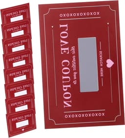 Kraskaarten Set - Liefdeskaarten Coupons - Date Ideeën Ontdekken - Unieke Activiteiten - 14 x 9 cm - Rood — thumbnail 1