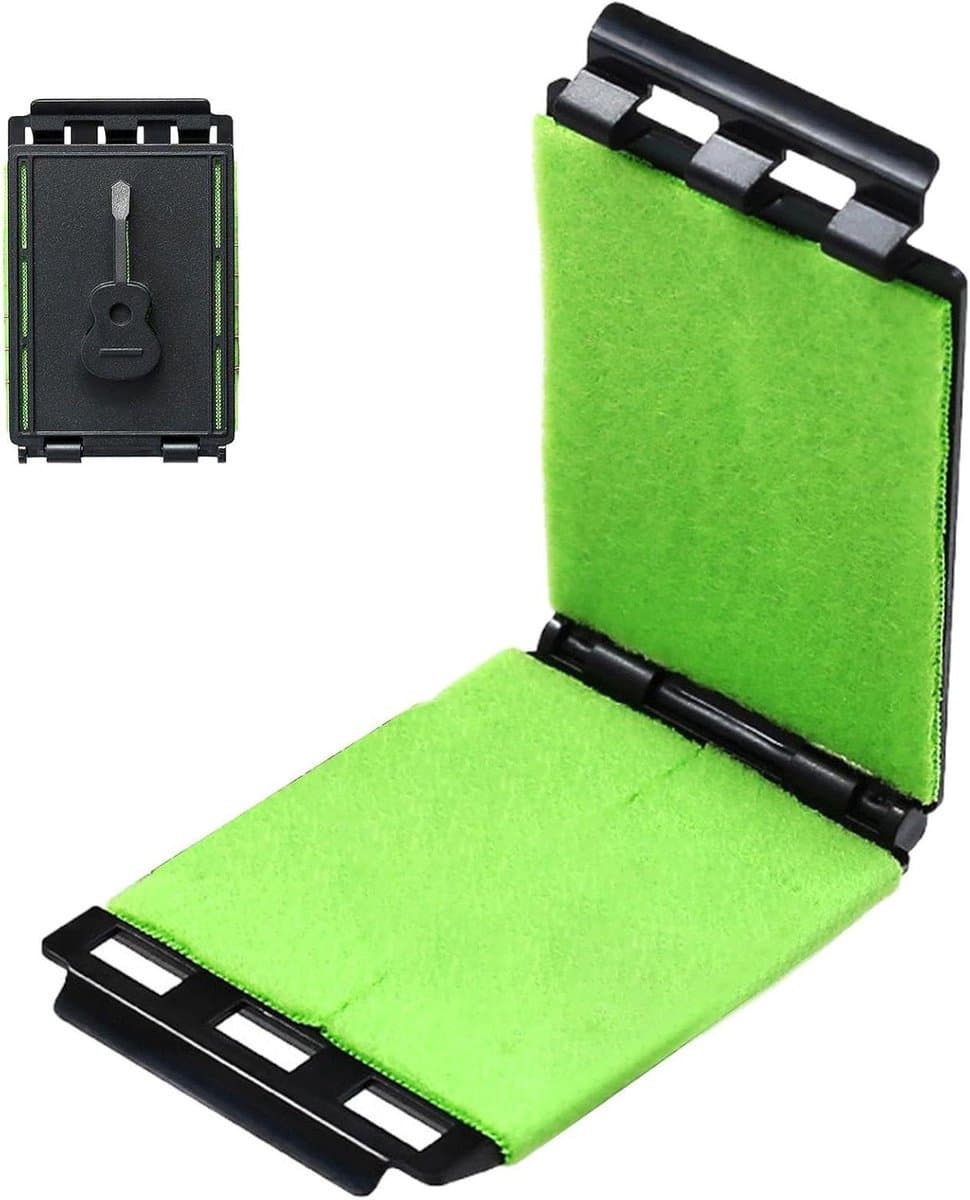 Snaar Reiniger - Gitaar Accessoire - Instrument Onderhoud - 360 Graden Reiniging - 12 x 8 x 3 cm - Zwart — afbeelding 1