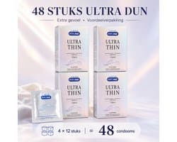 ultra dunne condooms 48 stuks – natuurlijk gevoel – condooms extra dun – condooms met glijmiddel – 52 mm – FiTONE