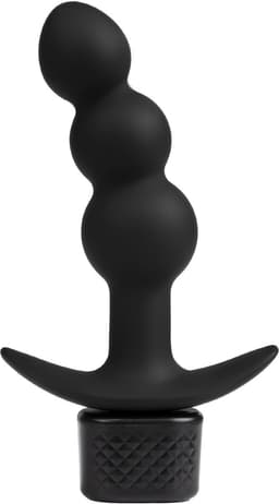 Rimba Electro Play - E-Stim Geribbelde Buttplug - Bi-Polair - Zwart — thumbnail 2