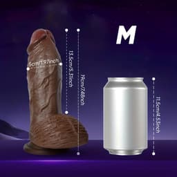 Dikke zwarte dildo, 19 x 5 centimeter, extreme pleasure! — thumbnail 2