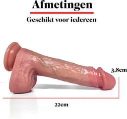 HappySexy Dildo Met Zuignap en Vibrator - Met afstandbediening voor Vrouwen en Mannen - Realistische Siliconen Dildo xxl Speeltjes - Voor zowel Anaal en Vaginaal gebruik xxl - Gay Hetero Sex Toys — thumbnail 5