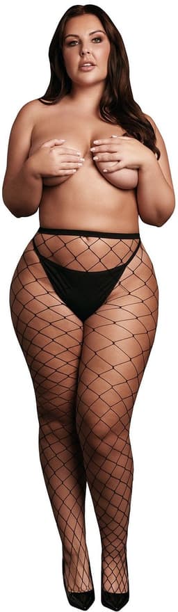 Panty with Big Fishnet Structure - OS - Black — thumbnail 2