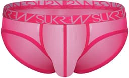 SUKREW Sheer Low-rise Brief Elect Pink - MAAT XXL - Erotisch Heren Ondergoed - Slip voor Man - Sexy mannen Slip — thumbnail 1