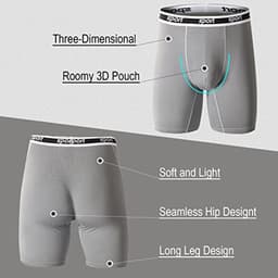 Heren Boxershorts Micro Modal Naadloze U Pouch Lange Been Ondergoed Ademend Anti Schuren Comfortabele Tailleband Sport Reizen — thumbnail 5