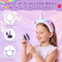 Magische Eenhoorn Cadeauset voor Meisjes van 4 tot 10 Jaar – Drinkflessen, Knuffelkussens en Meer – Perfect voor Verjaardag, Kerst en Speciale Gelegenheden — thumbnail 2