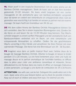 Exotiq Massagekaars Bamboe Orchideeën - 200g — thumbnail 5