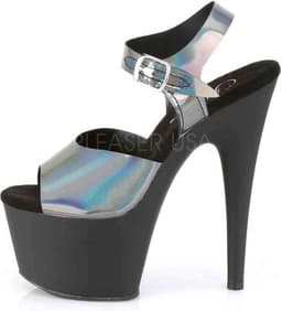Pleaser - ADORE-708N-DT Sandaal met enkelband, Paaldans schoenen - Paaldans schoenen - 35 Shoes - Zwart/Multicolours — thumbnail 3