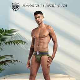 Heren Sport Jockstrap Ondergoed Katoen Ademend Fitness Onderbroek — thumbnail 2