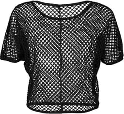 Vrouwen Casual Sexy 80s Kostuums met Visnet en Neon Crop Tops — thumbnail 1