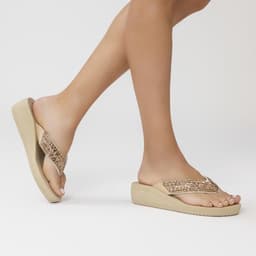 Dames sleehak teenslipper met kristallen decoratie — thumbnail 3