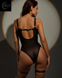 Sexy Lingerie Body – Sexy Lingerie Dames – Classy zwart & Kant – Erotische Lingerie – Bodysuit – Strapless Lingerie – Jarretelset – Lingerieset – Kinky – Erotische Body – Shapewear Corset – Strappy Harness Details – Lingerie Top – Maat XS/S, M, L, XL — thumbnail 4