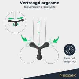Cockring Siliconen - Nappex™ Jari Penisring voor een Harde Erectie [Discreet Verzonden] - Rekbare Ballsplitter, Cockringen en Ballstretcher - Sex Toys voor Mannen en Koppels - BDSM - Penis Sleeve - Kamasutra - Seksspeeltjes Zelf Aftrekken - Erotiek — thumbnail 3