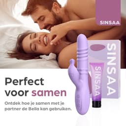 Sinsaa Rabbit Vibrator voor Vrouwen - Tarzan Vibrator met 10 Vibratiestanden - G-Spot & Clitoris Stimulator - 3in1 Vibrators - Dildo met 6 Pulsatiestanden - Seksspeeltjes voor Koppels - Sex Toys voor Vrouwen - Inclusief glijmiddel — thumbnail 5