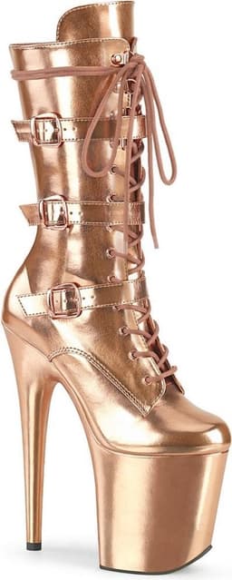 Pleaser - FLAMINGO-1053 Plateau Laarzen - Paaldans schoenen - 35 Shoes - Goudkleurig — thumbnail 1