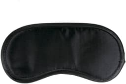 Zwart satijnen oogmasker — thumbnail 1