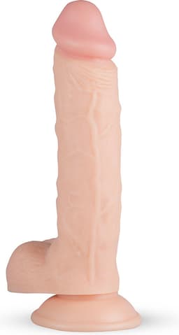 Real Fantasy - Glynn Realistische Dildo met Balzak - 25 cm - Dildo met Zuignap - Dildo's - Sex Toys voor Vrouwen - Sex Toys voor Mannen - Dildo Mannen Anaal - Beige — thumbnail 4