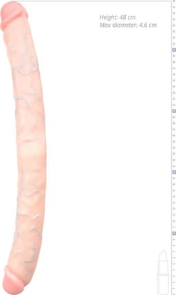 EasyToys - Dubbele Dildo - 50 cm - Dildo - Dildo's - Sex Toys voor Vrouwen en Mannen - Sex Toys voor Koppels - Dildo Mannen Anaal - Beige — thumbnail 5