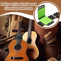 Snaar Reiniger - Gitaar Accessoire - Instrument Onderhoud - 360 Graden Reiniging - 12 x 8 x 3 cm - Zwart — thumbnail 4