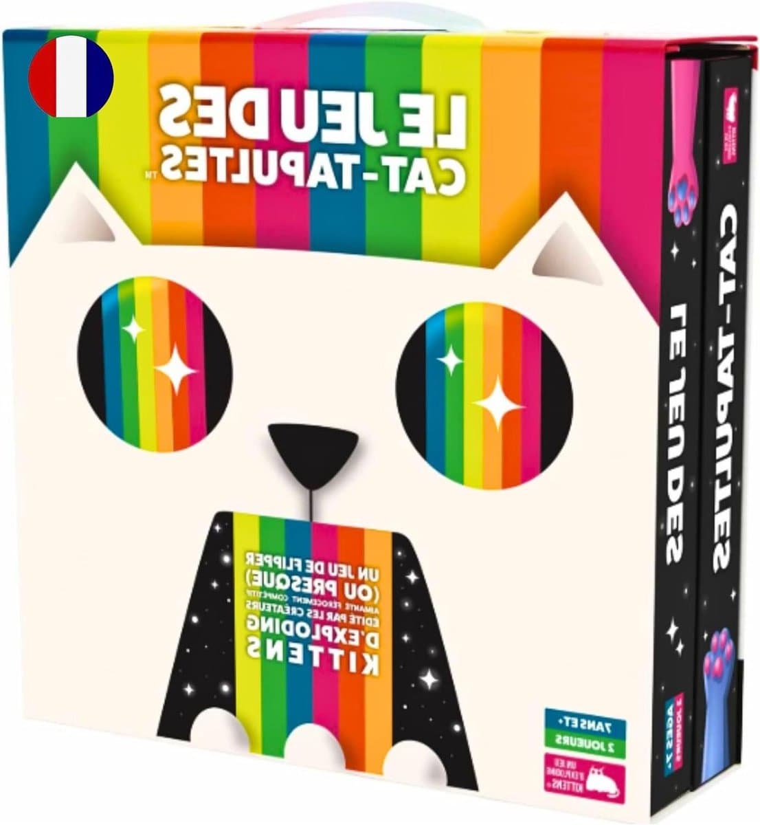 Asmodee - Het spel van de CAT-TAPULTES - Sfeerspel voor kinderen vanaf 7 jaar - Actiebordspel - Box dient als speelbord - 2 spelers - 15 minuten - Exploding Kittens — afbeelding 1