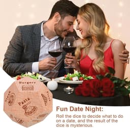 Dobbelspel Liefde - Keuze Maaltijden - Romantisch Avond - Voedselbeslisser - 3 cm - Houtkleur — thumbnail 3