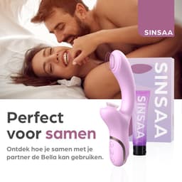 Sinsaa Tarzan Vibrator – Vibrerende Rabbit Vibrator - G-Spot & Luchtdruk Clitoris Stimulator - Vibrators voor vrouwen - 10 Vibratiesnelheden & 10 Zuigfunctie snelheden - Inclusief glijmiddel – Bella – Roze — thumbnail 3