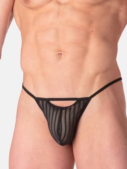 WOH heren microfiber G-string personal allure mesh zwart — thumbnail 5
