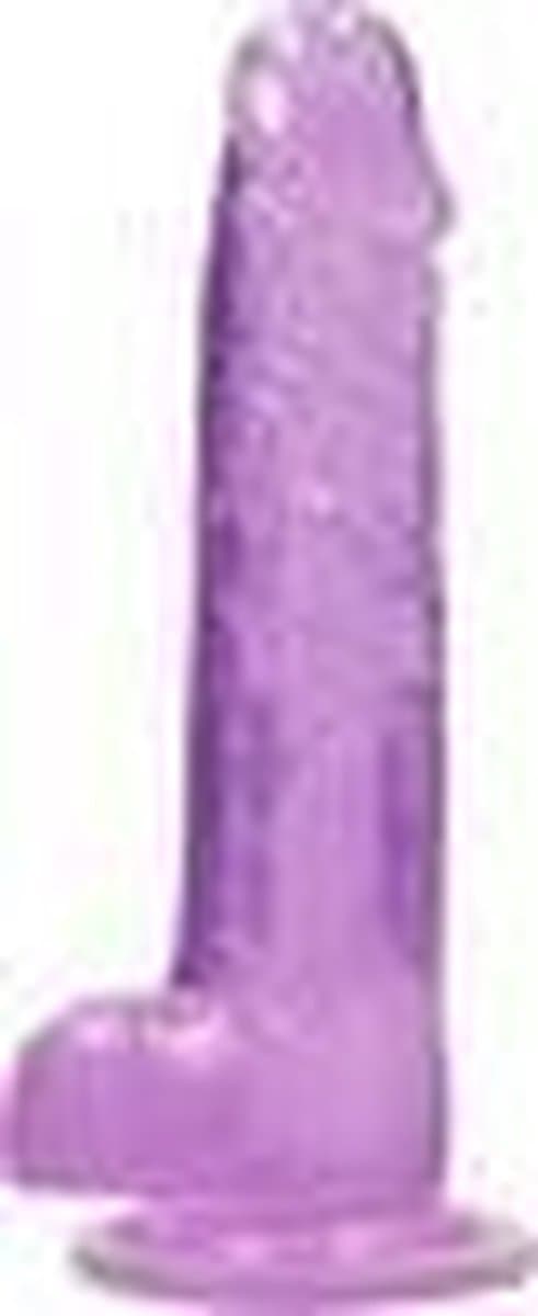 6" / 15 cm Realistic Dildo With Balls - Purple — afbeelding 1