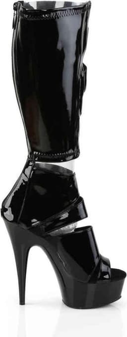 EU 36 = US 6 | DELIGHT-600-49 | 6 Heel, 1 3/4 PF Knee High Gladiator Boot, Back Zip — thumbnail 5